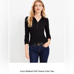 LOFT like new black long sleeve top